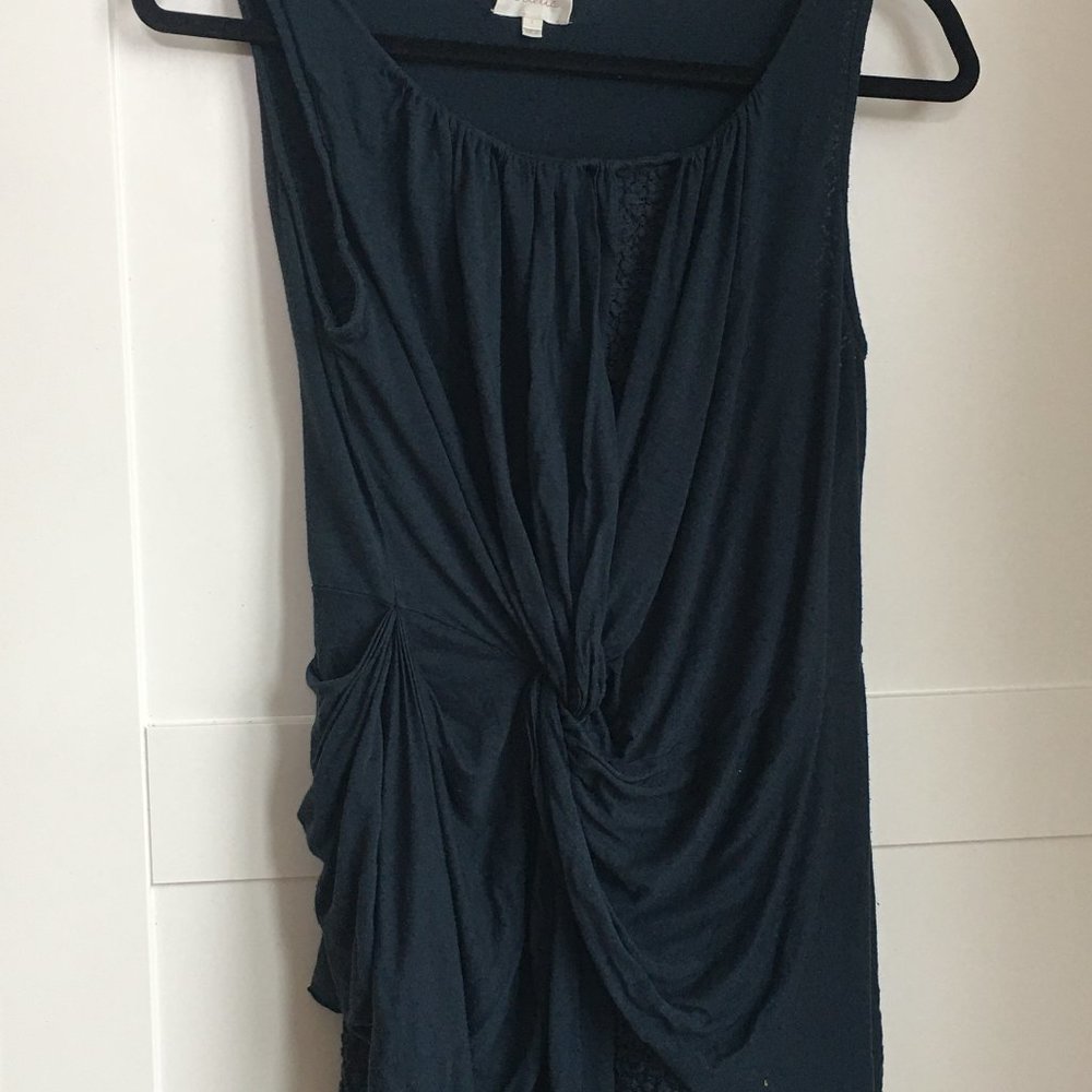 Deletta Dark Teal Sleeveless Blouse - Picture 2 of 9